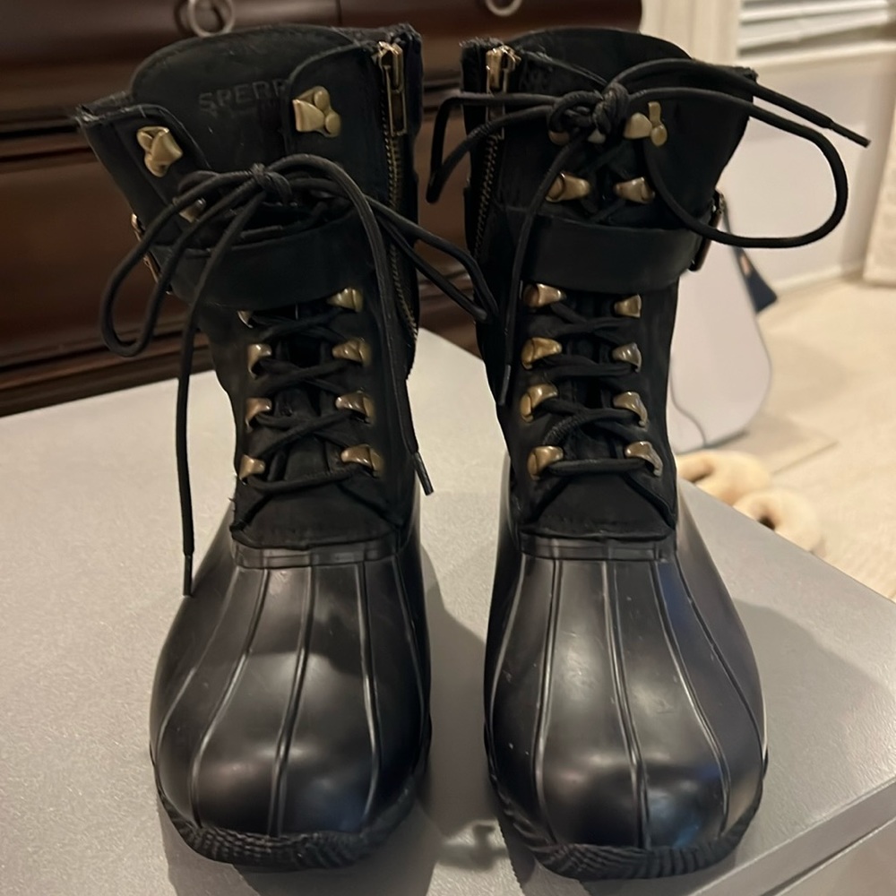 Sperry lace up zip up and strapped waterproof boots size 6 1/2